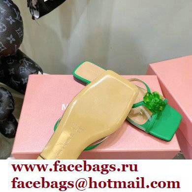 Mach  &  Mach Rose Flower Slides PVC Green 2022